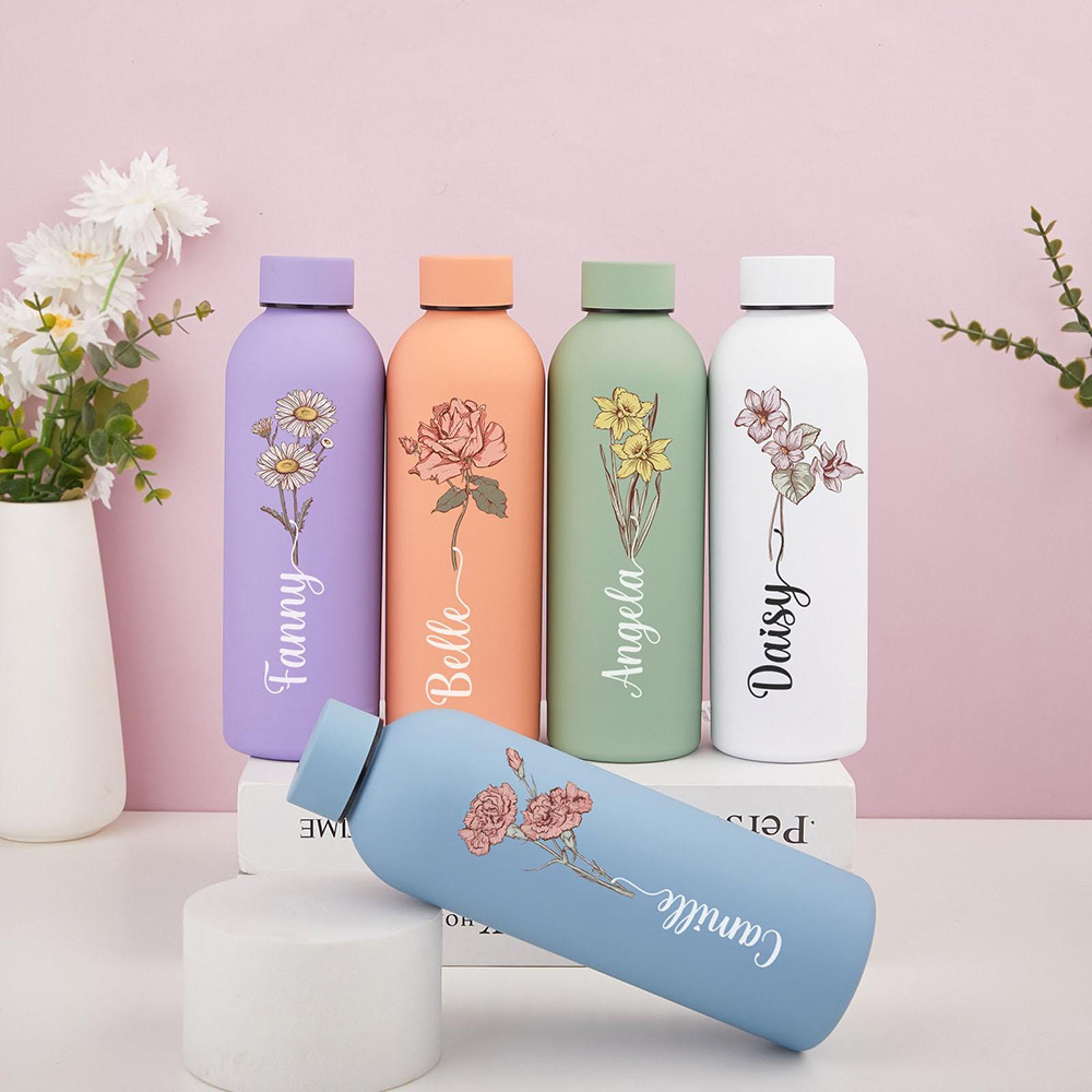 زجاجة مياه مزخرفة بالزهور قابل - مراجعة Sports Water Bottle Insulated وسعره