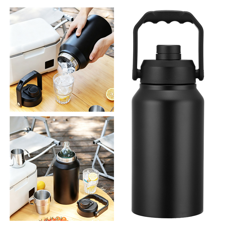زجاجة ماء معزولة مع غطاء ومقبض - مراجعة Sports Water Bottle Insulated وسعره
