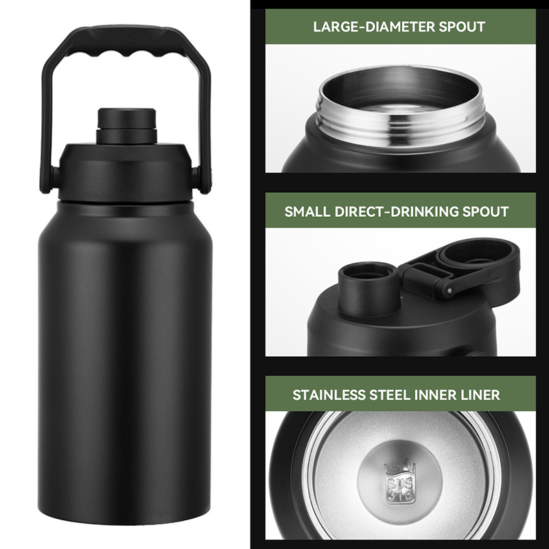 زجاجة ماء معزولة مع غطاء ومقبض - مراجعة Sports Water Bottle Insulated وسعره
