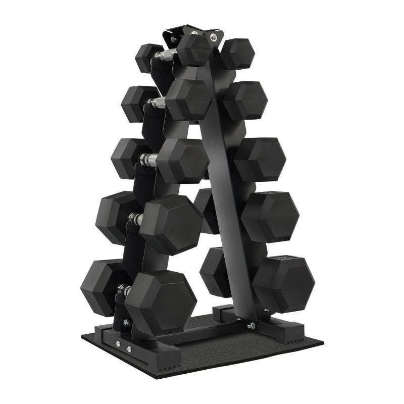 مجموعة أثقال هكس مغطاة بالمطاط - مراجعة Dumbbell Set وسعره