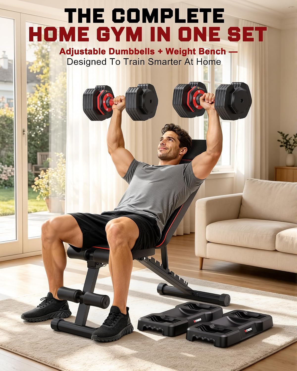 مجموعة أثقال قابلة للتعديل مع  - مراجعة Dumbbell Set وسعره