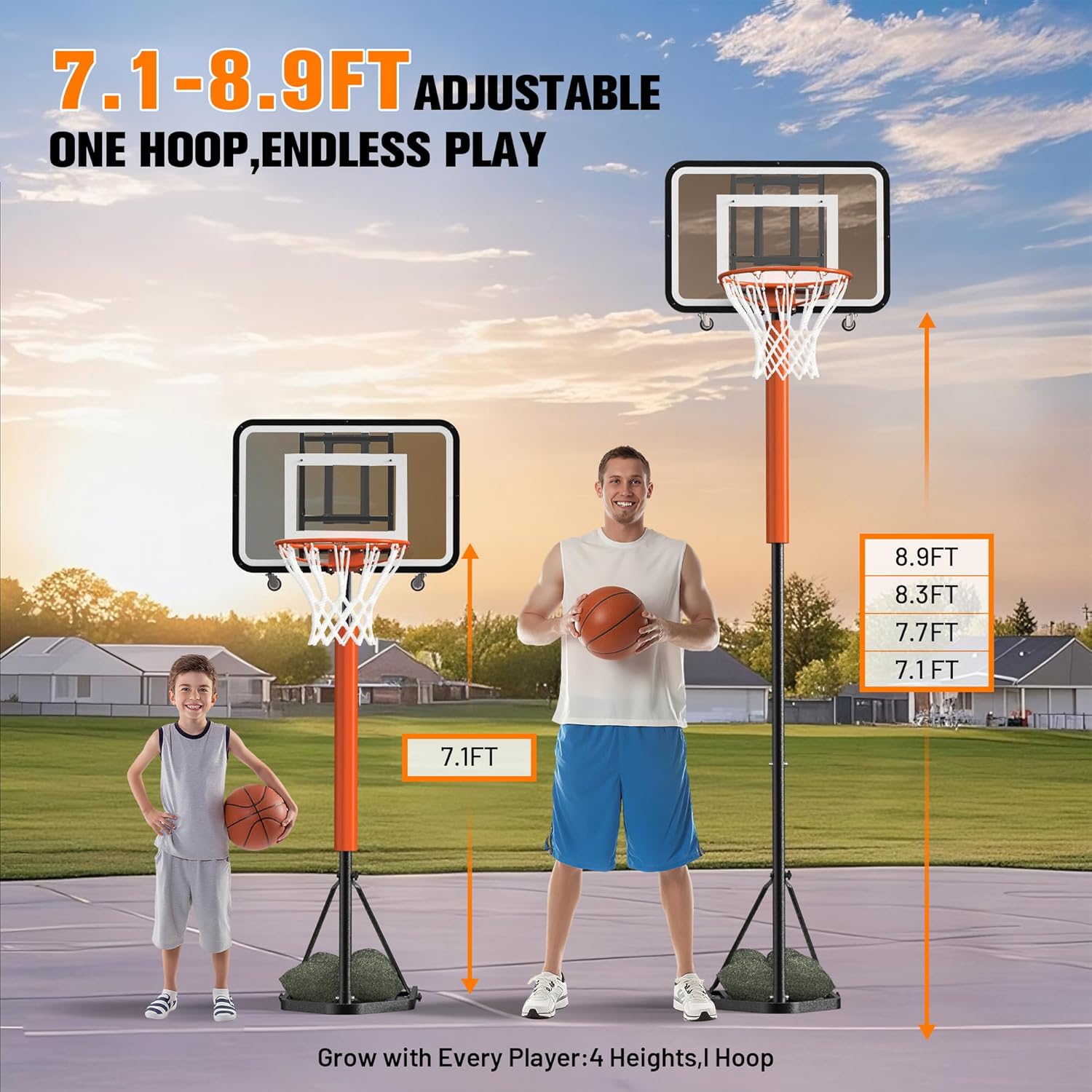 نظام سلة كرة سلة محمول قابل لل - مراجعة Basketball Hoop وسعره